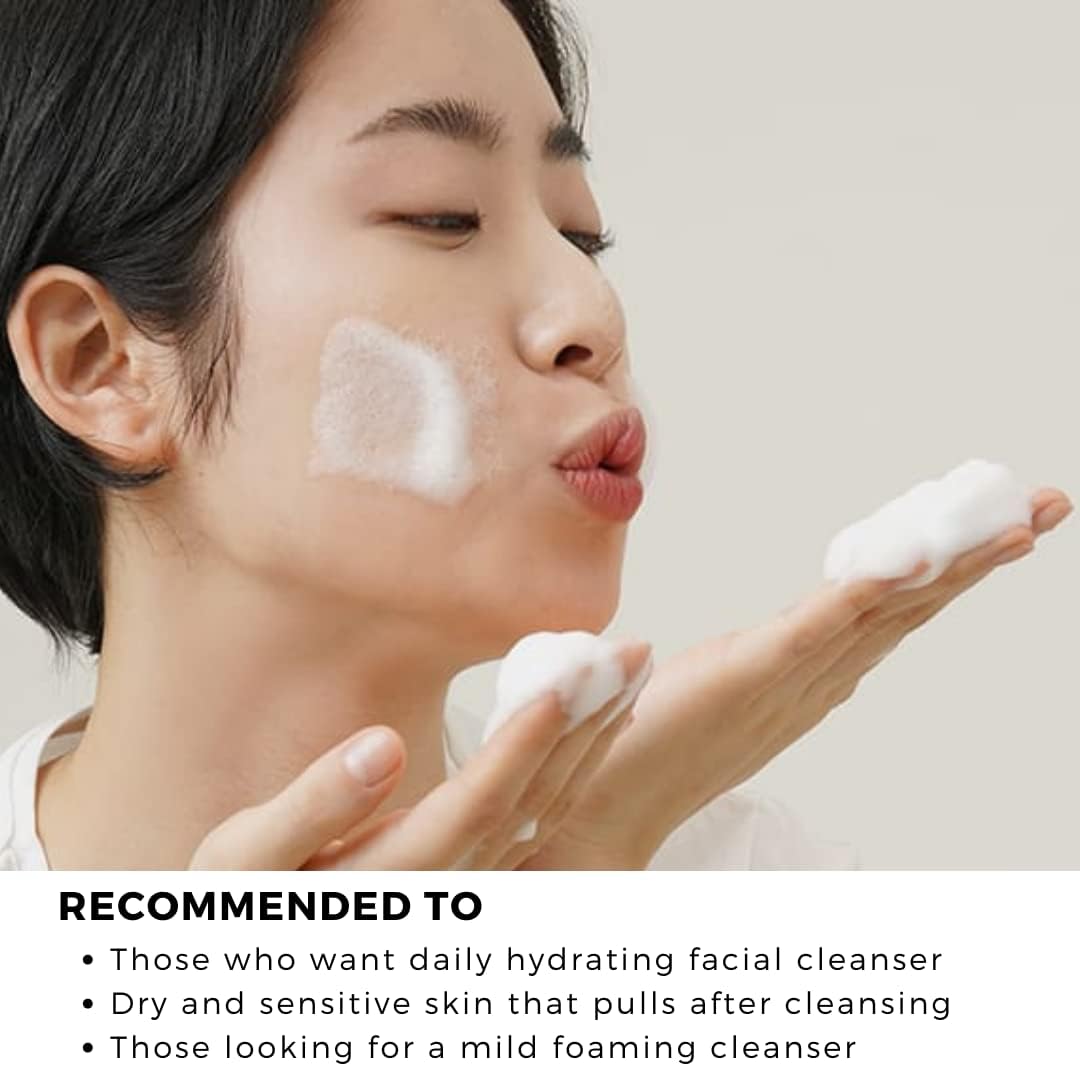 DearKlairs Rich Moist Foaming Cleanser Korean Gentle Face Wash, 3.4 Fl Oz | Gentle low-irritation face wash for dry sensitive skin, K-beauty daily cleanser, vegan, 100ml - Image 4
