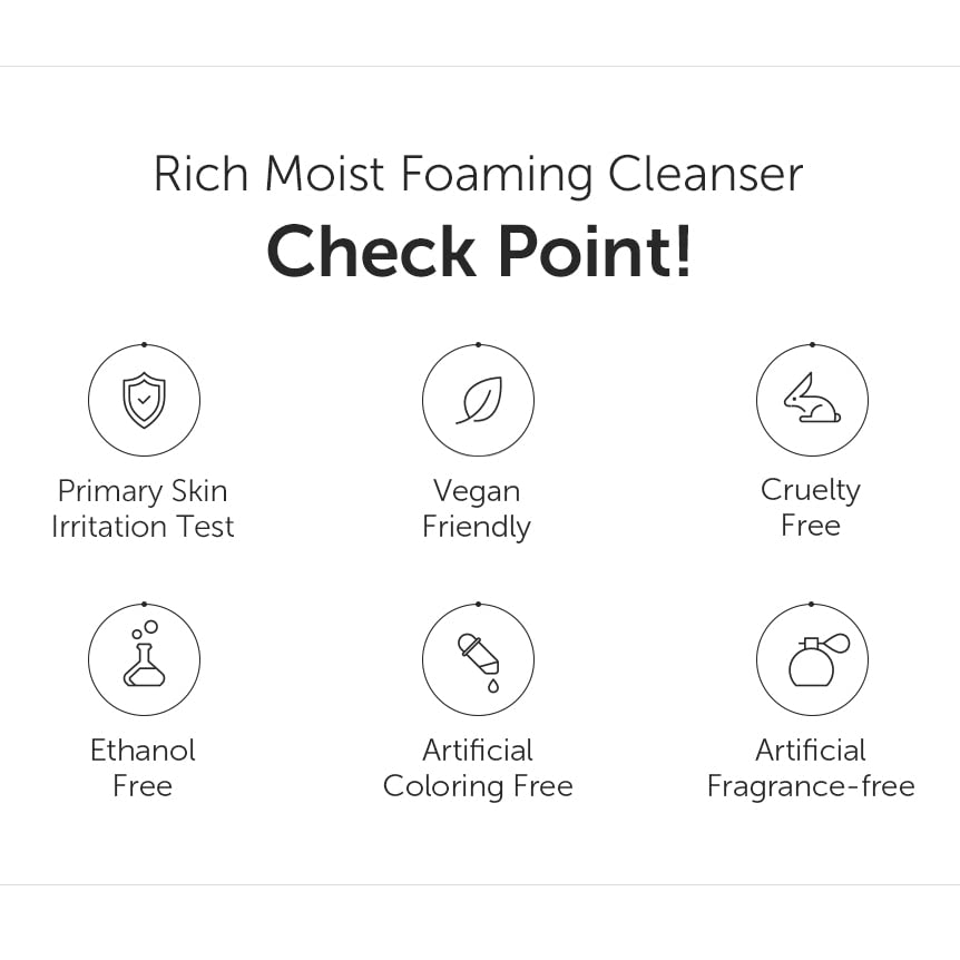 DearKlairs Rich Moist Foaming Cleanser Korean Gentle Face Wash, 3.4 Fl Oz | Gentle low-irritation face wash for dry sensitive skin, K-beauty daily cleanser, vegan, 100ml - Image 7
