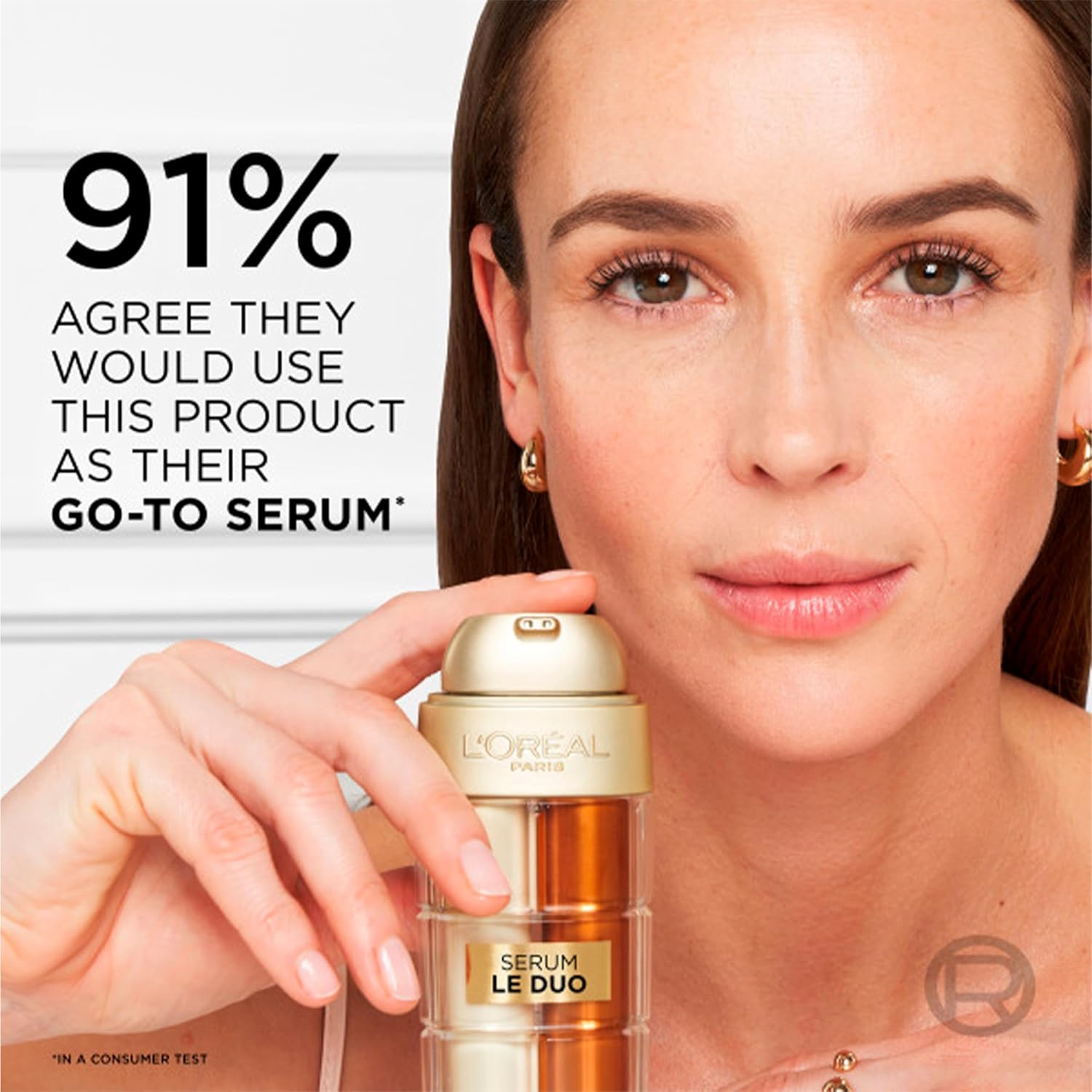 L'Oreal Paris Age Perfect Serum Le Duo, Brightening, Firming and Anti-Aging Serum for Face with Collagen Peptide, Niacinamide, Vitamin C and B3, 1 fl oz + Sample - Image 2